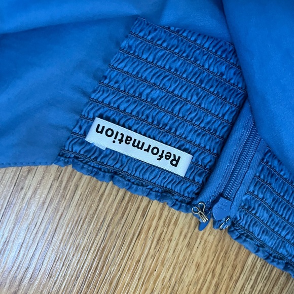 Reformation Michaela Dress in Azure Size 12 - Picture 6 of 11